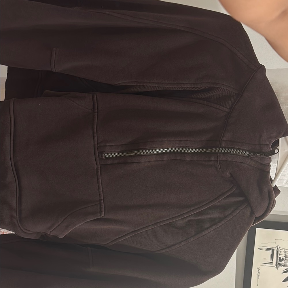 Lululemon Athletica Chocolate Brown Leather Jacket